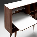 Дизайнерский комод-буфет на высоких ножках с выдвижными ящиками и открытыми полками Joshar варинант исполнения - 4 | Loft Concept в Тюмени