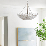 Люстра декорированная цветами из стекла Lightness of Flowers варинант исполнения - 3 | Loft Concept в Тюмени