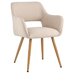 Стул в рогожке бежевого цвета NEASAN STOOL варинант исполнения - 1 | Loft Concept в Тюмени