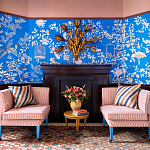 Обои ручная роспись Houghton Canton Blue варинант исполнения - 3 | Loft Concept в Тюмени