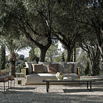 Дизайнерский уличный диван из массива дерева с плетеной спинкой PALINFRASCA Sofa варинант исполнения - 17 | Loft Concept в Тюмени