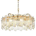 Люстра подвесная круглая с хрустальными овальными подвесками Harmonica варинант исполнения - 1 | Loft Concept в Тюмени