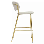 Стул барный широкой полукруглой спинкой на золотистых ножках Chair Smooth Shapes варинант исполнения - 2 | Loft Concept в Тюмени