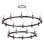 Люстра подвесная с двумя круглыми ярусами и цилиндрическими плафонами Arnaut Light варинант исполнения - 1 | Loft Concept в Тюмени