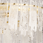 Люстра круглая с прозрачными стержнями разной длины Textured Glass Chandelier варинант исполнения - 4 | Loft Concept в Тюмени