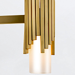 Люстра цвета латунь с 4-мя матовыми цилиндрическими плафонами Elstead Lighting варинант исполнения - 4 | Loft Concept в Тюмени