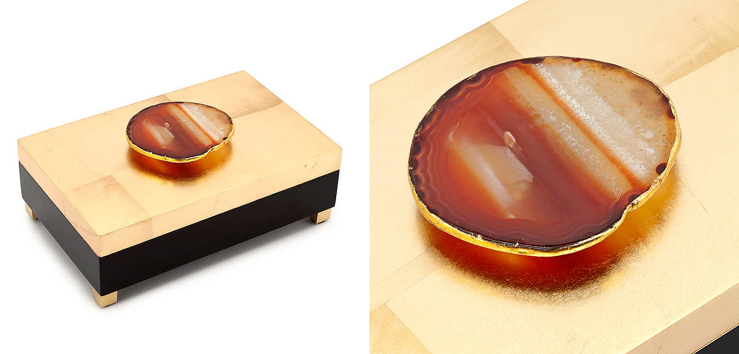Шкатулка BOX KRIZIA gold with agate Шкатулка BOX KRIZIA gold with agate - Loft-Concept в Тюмени