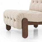 Кресло с деревянным каркасом и обивкой из ткани букле Medieval Furniture варинант исполнения - 4 | Loft Concept в Тюмени