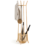 Напольная вешалка с корзиной из ротанга Trina Wicker Floor Hanger варинант исполнения - 1 | Loft Concept в Тюмени