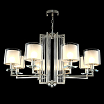 Люстра с 8-ю цилиндрическими плафонами из стекла Laurent варинант исполнения - 8 | Loft Concept в Тюмени
