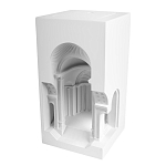 Встраиваемый в стену гипсовый светильник под покраску с арками и рельефными колоннами Antiquity Athena варинант исполнения - 2 | Loft Concept в Тюмени