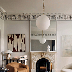 Подвесной светильник в форме шара из белого текстурного стекла Atmosphere варинант исполнения - 3 | Loft Concept в Тюмени