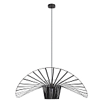 Подвесной светильник чёрного цвета с металлическим каркасом в форме веера Friture Vertigo Pendant варинант исполнения - 1 | Loft Concept в Тюмени