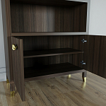 Книжный Стеллаж Elsa Dreams Walnut с задней стенкой варинант исполнения - 4 | Loft Concept в Тюмени