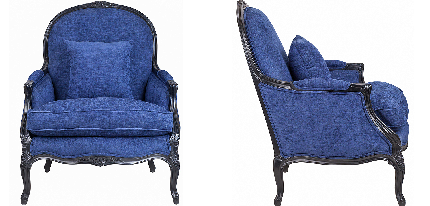 Кресло Bernard Armchair blue Кресло Bernard Armchair blue - Loft-Concept в Тюмени