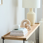 Консоль деревянной столешницей и полкой Wooden Table Top and Shelf варинант исполнения - 4 | Loft Concept в Тюмени