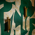Обои ручная роспись в стиле Арт-деко Symphony Original colourway on Jade silk dupion варинант исполнения - 2 | Loft Concept в Тюмени