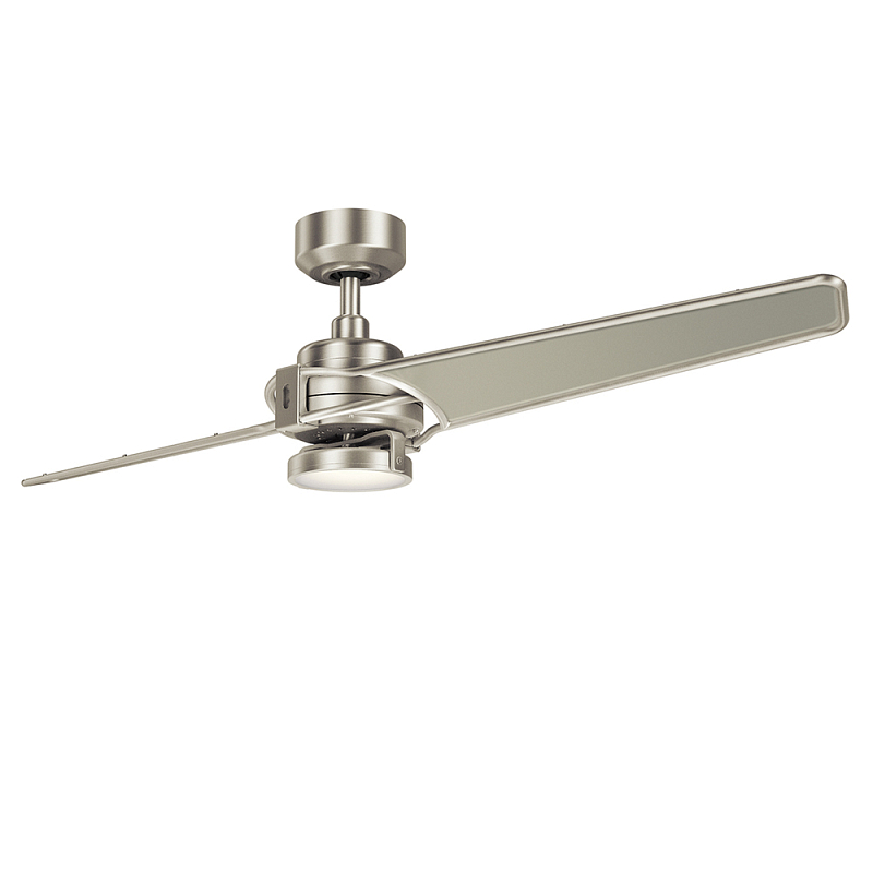 Потолочный светильник вентилятор с двумя широкими лопастями Kichler Серый в Тюмени | Loft Concept 