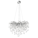 Люстра подвесная с прозрачными стеклянными подвесками в форме капель Диаметр 60 см Droplet Chandelier варинант исполнения - 10 | Loft Concept в Тюмени