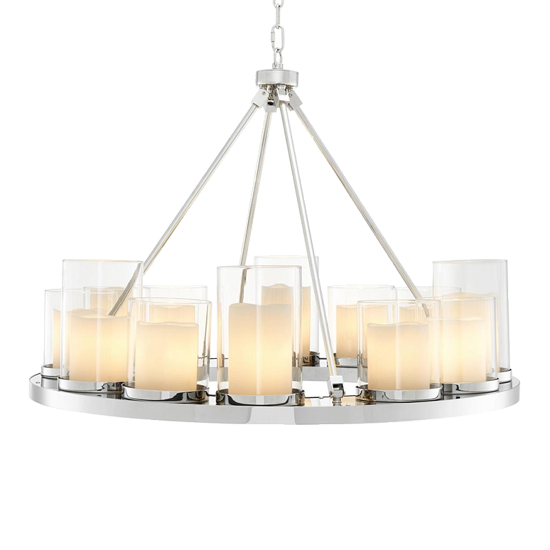 Люстра Chandelier Summit Сircle Нержавеющая сталь Прозрачный (Transparent) Белый Люстра Chandelier Summit Сircle Нержавеющая сталь Прозрачный (Transparent) Белый в Тюмени | Loft Concept