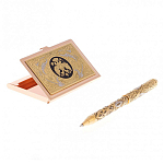 Набор из ручки шариковой металлической и карманной визитницы с гравировкой Герба России Metal Pens варинант исполнения - 3 | Loft Concept в Тюмени