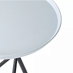 Столик приставной с круглой серой столешницей и черным основанием Round Stable Table варинант исполнения - 3 | Loft Concept в Тюмени