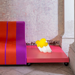 Дизайнерский кофейный стол на круглых ножках Poltronova T02 Pink Coffee Table варинант исполнения - 12 | Loft Concept в Тюмени