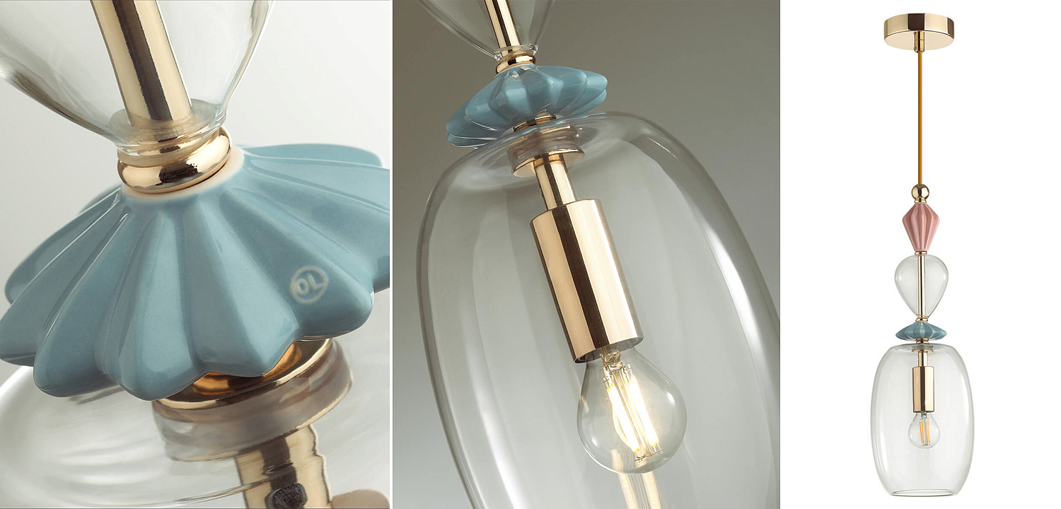 Подвесной светильник Iris Glas hanging lamp candy B Подвесной светильник Iris Glas hanging lamp candy B - Loft-Concept в Тюмени