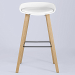 Барный стул на ножках из натурального дерева Boras White варинант исполнения - 3 | Loft Concept в Тюмени