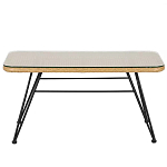 Журнальный столик с столешницей из ротанга и стекла Wicker Tabletop Under Glass варинант исполнения - 1 | Loft Concept в Тюмени