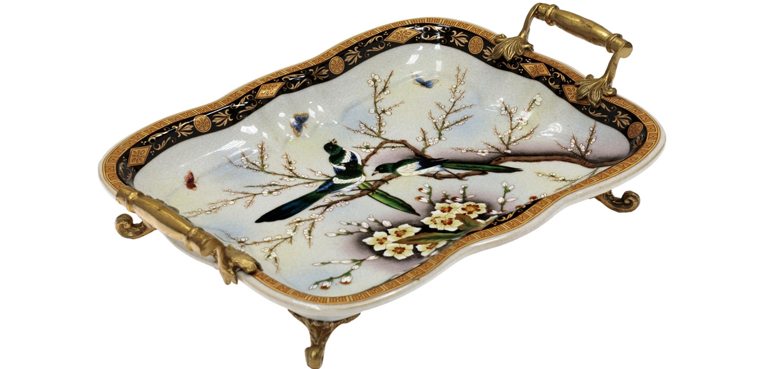 Поднос Magpies on Cherry Blossoms Поднос Magpies on Cherry Blossoms - Loft-Concept в Тюмени