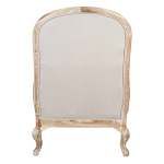 Кресло с пуфом с мягкой обивкой из льна Edward Armchair beige варинант исполнения - 3 | Loft Concept в Тюмени