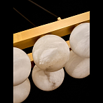 Люстра линейная прямоугольная с сферическими плафонами Phased Spheres варинант исполнения - 3 | Loft Concept в Тюмени