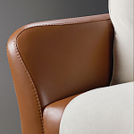 Элитарный современный диван Birmingham с кожаной спинкой варинант исполнения - 3 | Loft Concept в Тюмени