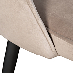 Стул велюровый серо-бежевый Schelde Gray Beige варинант исполнения - 3 | Loft Concept в Тюмени