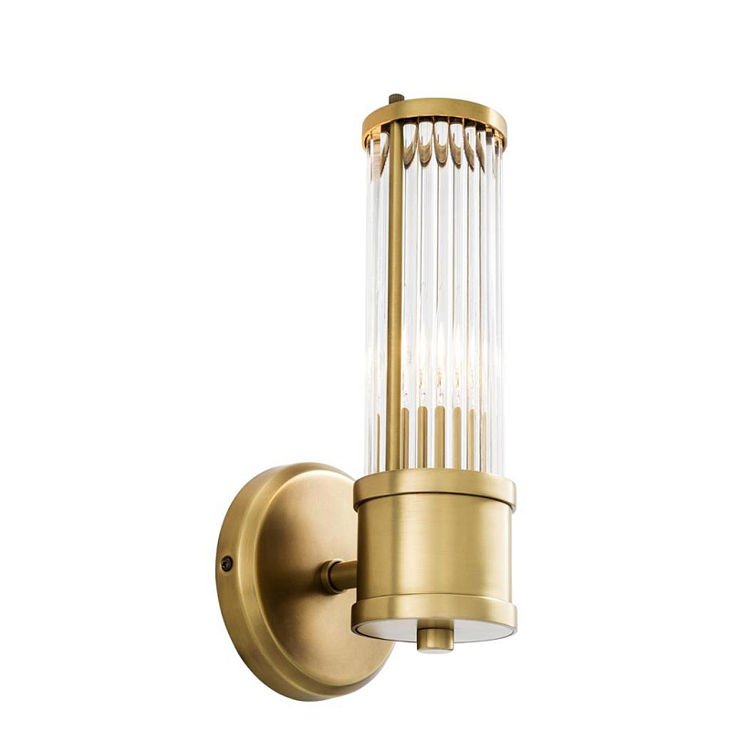 Бра Wall Lamp Claridges Single Brass Латунь Античная полированная Прозрачное Стекло Бра Wall Lamp Claridges Single Brass Латунь Античная полированная Прозрачное Стекло в Тюмени | Loft Concept