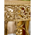 Столик приставной золотистый с орнаментом на столешнице Tanzania варинант исполнения - 7 | Loft Concept в Тюмени