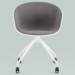 Офисное кресло из пластика с мягким сиденьем Eggshell Grey варинант исполнения - 3 | Loft Concept в Тюмени