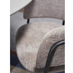 Стул полукруглый с каркасом из металла и мягким сиденьем и спинкой Soft Chenille варинант исполнения - 8 | Loft Concept в Тюмени