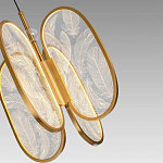 Люстра с гравировкой на акриловых плафонах Gravyura Bronze D 33 см варинант исполнения - 3 | Loft Concept в Тюмени