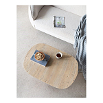 Столик кофейный кремового цвета с овальной столешницей и круглым основанием Cream Dalmen Table варинант исполнения - 5 | Loft Concept в Тюмени