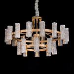 Люстра двухъярусная круглая с текстурными цилиндрическими плафонами Glimpse варинант исполнения - 7 | Loft Concept в Тюмени