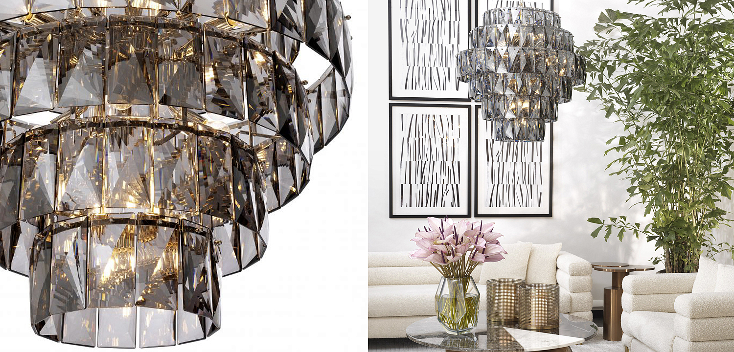 Люстра Eichholtz Chandelier Amazone L smoke Люстра Eichholtz Chandelier Amazone L smoke - Loft-Concept в Тюмени