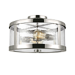 Потолочный светильник с цилиндрическим плафоном из прозрачного пузырькового стекла Feiss варинант исполнения - 1 | Loft Concept в Тюмени