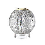 Настольная лампа с прозрачным шарообразным плафоном на цилиндрической подставке Crystal Globule варинант исполнения - 1 | Loft Concept в Тюмени