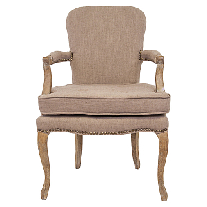 Кресло Aubrey Classical Armchair brown flax