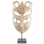 Маска ручной работы деревянная с резьбой Mask of Happiness варинант исполнения - 1 | Loft Concept в Тюмени