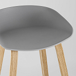 Барный стул на ножках из натурального дерева Boras Grey варинант исполнения - 7 | Loft Concept в Тюмени