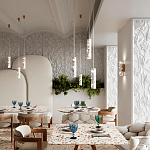 Подвесной светильник с цилиндрическим белым бетонным плафоном Terrazzo Light варинант исполнения - 3 | Loft Concept в Тюмени