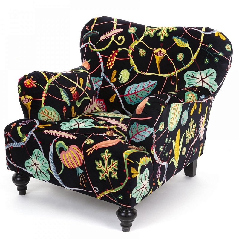 Кресло Seletti Armchair Botanical diva black Черный Мульти Кресло Seletti Armchair Botanical diva black Черный Мульти в Тюмени | Loft Concept